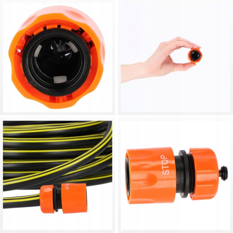 KADAX hurtigkobling til havevandslange 1/2 tomme med stopfunktion