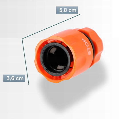 KADAX hurtigkobling til havevandslange 1/2 tomme med stopfunktion