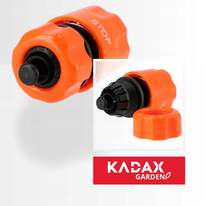 KADAX hurtigkobling til havevandslange 1/2 tomme med stopfunktion