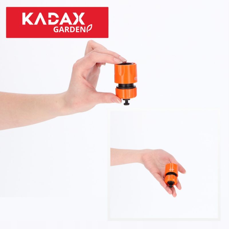 KADAX hurtigkobling til havevandslange 1/2 tomme med stopfunktion