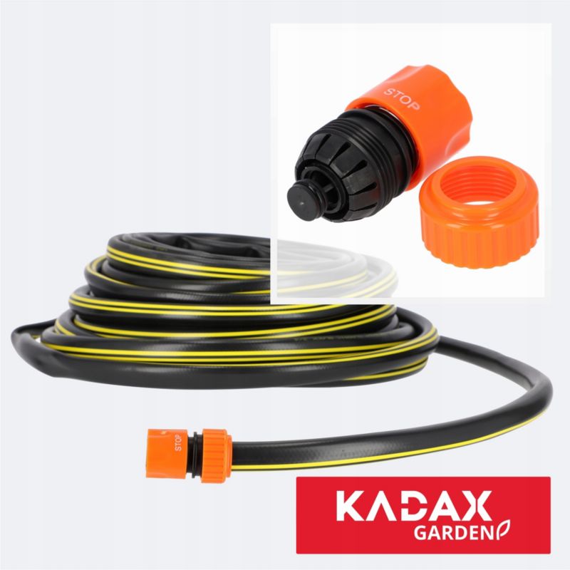 KADAX hurtigkobling til haveslange 3/4 tomme med stopfunktion