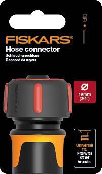Fiskars hurtigkobling 3/4" med stopfunktion
