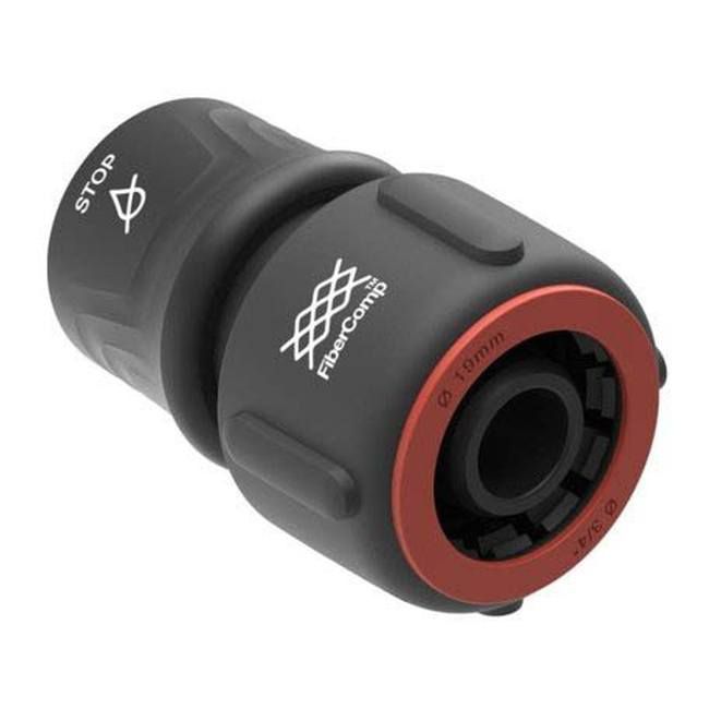 Fiskars 3/4" hurtigkobling med stopfunktion