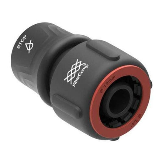 Fiskars 3/4" hurtigkobling med stopfunktion