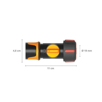 Fiskars hurtigkobling 3/4" med justerbar ventil