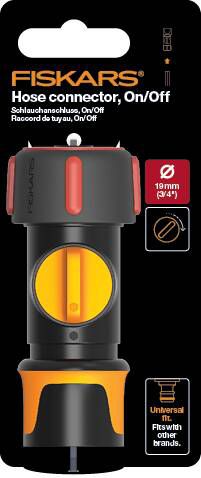 Fiskars hurtigkobling 3/4" med justerbar ventil