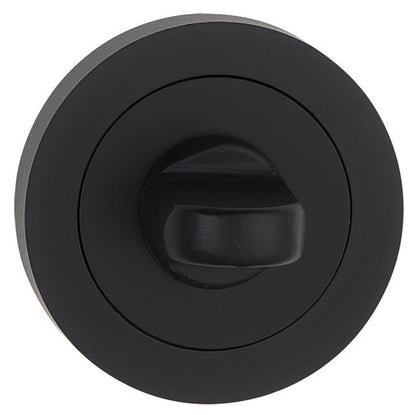 Rundt Dørskilt WC Sort Aluminium Ø 53 mm