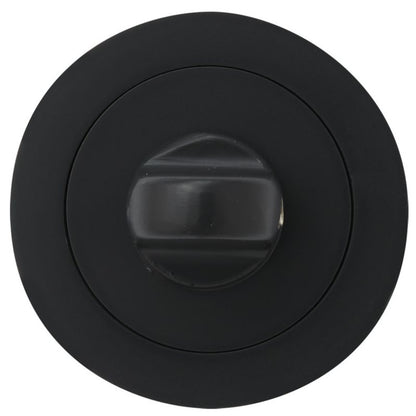 Rundt Dørskilt WC Sort Aluminium Ø 53 mm