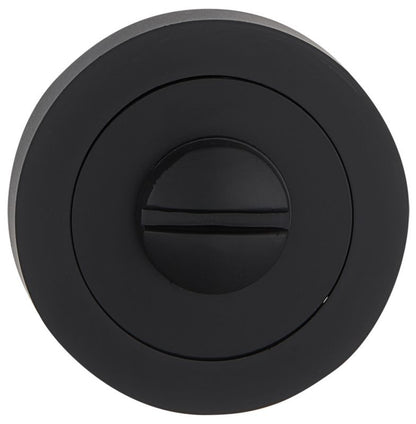Rundt Dørskilt WC Sort Aluminium Ø 53 mm