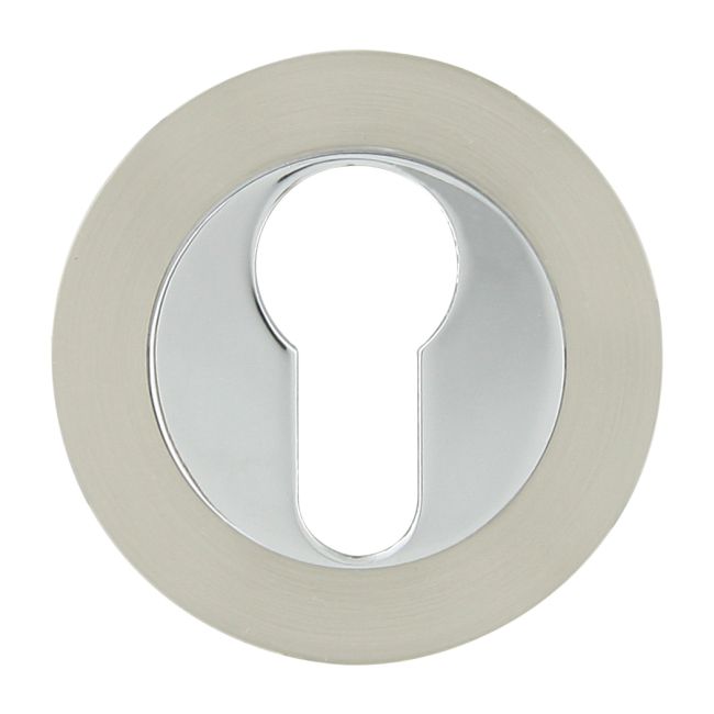 Dørskilt Rundt Nikel/Krom til Låsecylinder 35-50 mm