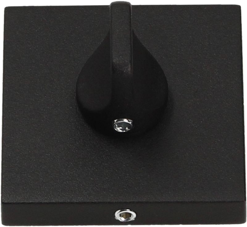 Dørskilt WC Firkantet Sort Struktur 52x52 mm | 5901304774435