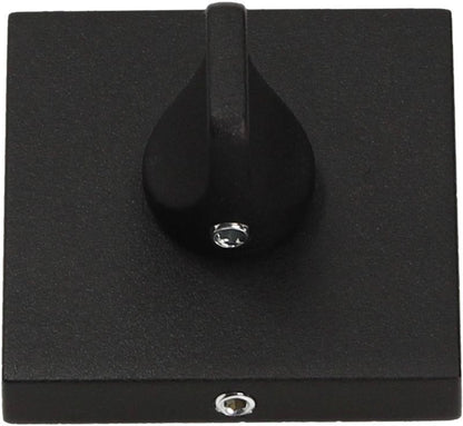 Dørskilt WC Firkantet Sort Struktur 52x52 mm | 5901304774435
