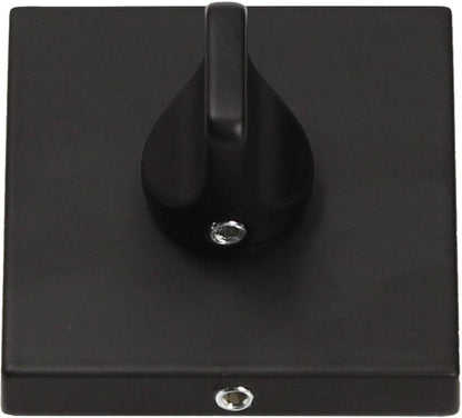 Dørskilt WC Firkantet Sort Super Mat 52x52 mm