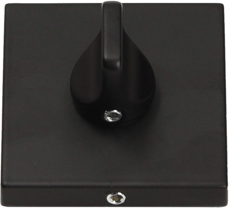 Dørskilt WC Firkantet Sort Super Mat 52x52 mm