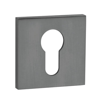 Dørskilt Kort Firkantet Euro Aluminium Grafit 53 mm