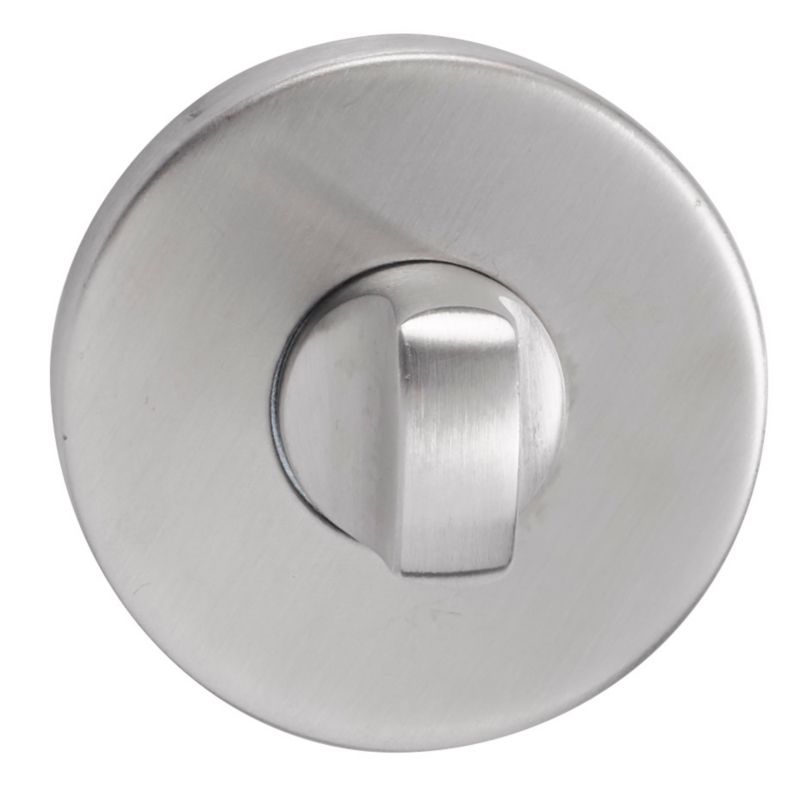 Kort WC-Dørskilt Rustfrit Stål Rund 38-45 mm | 5907791113184