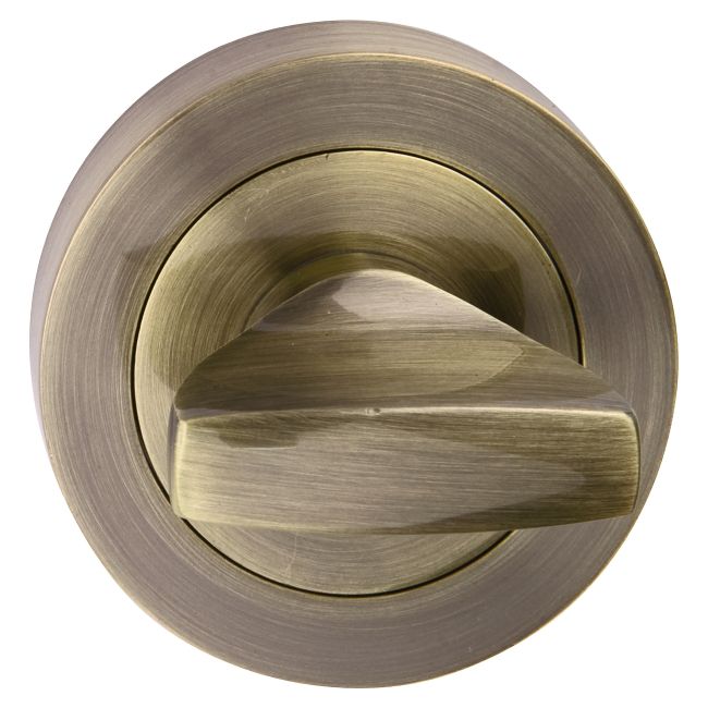 Dørskilt WC Patina Rund Aluminium og Stål