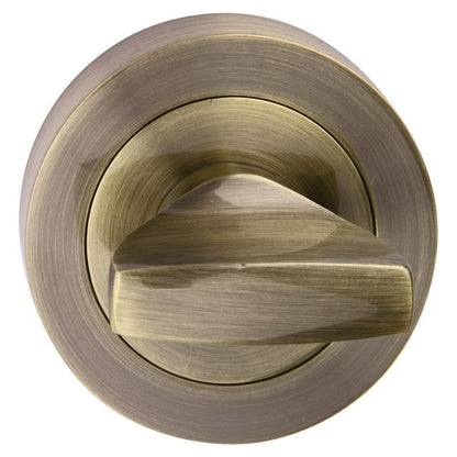 Dørskilt WC Patina Rund Aluminium og Stål