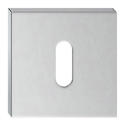 Dørskilt Q Firkantet til Nøgle Blank Krom Aluminium
