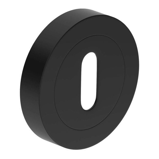 Rund Dørskilt til Nøgle Sort Aluminium