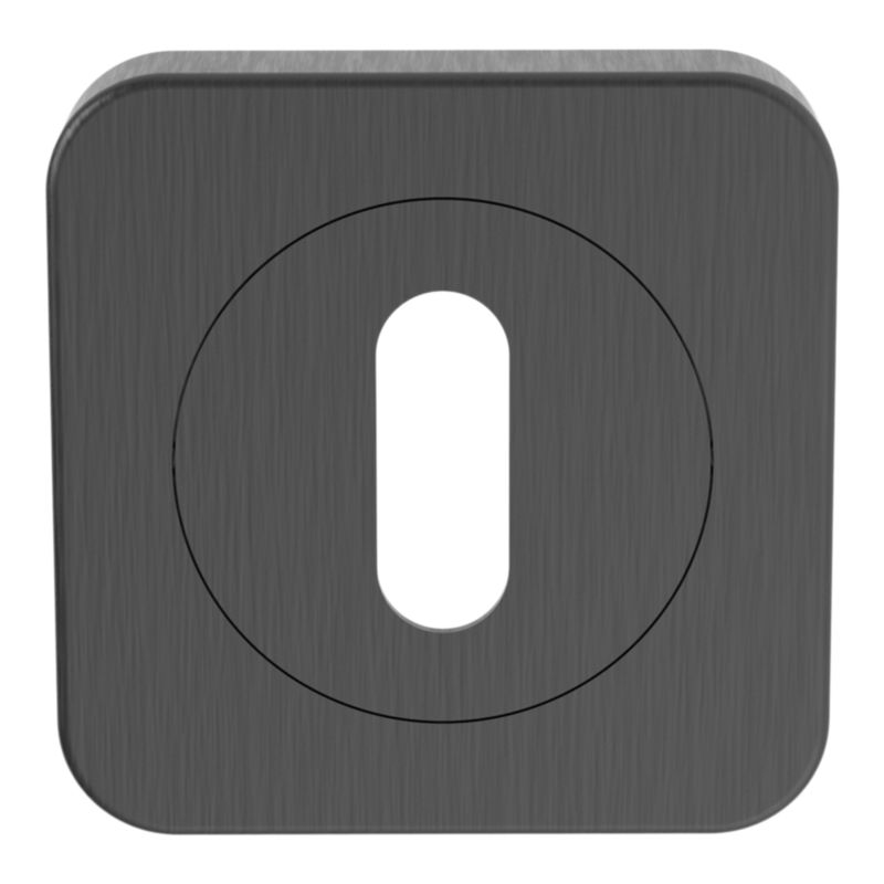 Dørgreb Firkantet Roset Grafit Mat 52 mm