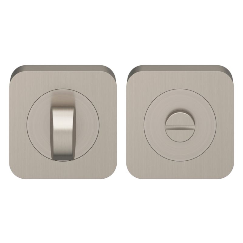 Dørskilt Rundt Satin Nikkel 52,5 mm