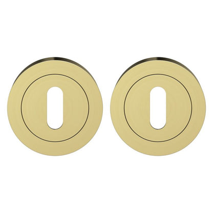 Rund Roset Nøgleskilt Børstet Messing 50 mm