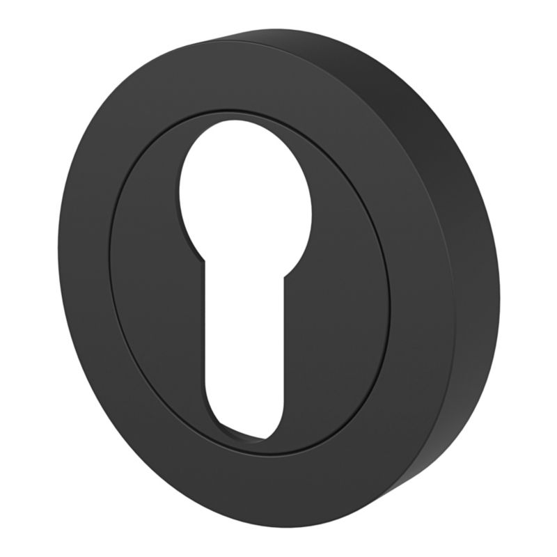 Rund Dørroset Premium Sort Mat 50 mm