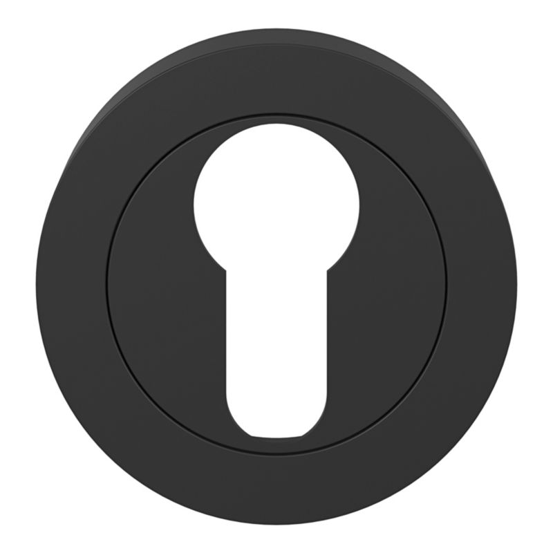 Rund Dørroset Premium Sort Mat 50 mm