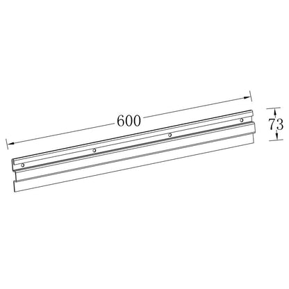GoodHome Rand skinnesystem til kroge 60 cm mat-sort