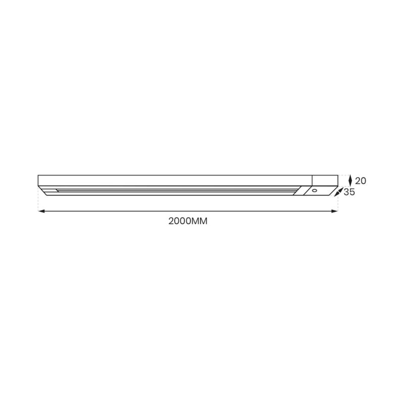 Skinne Milagro Track 1-Faset 2 m Sort