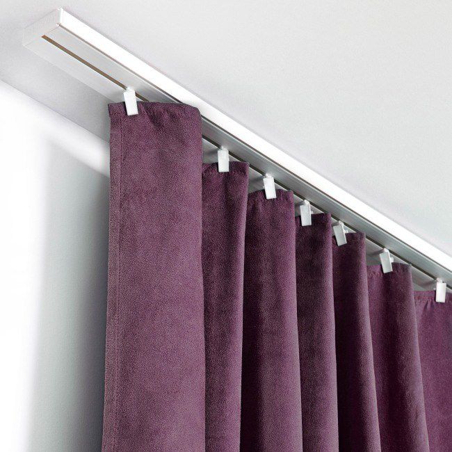 Loftskinne 150 cm hvid/aluminium