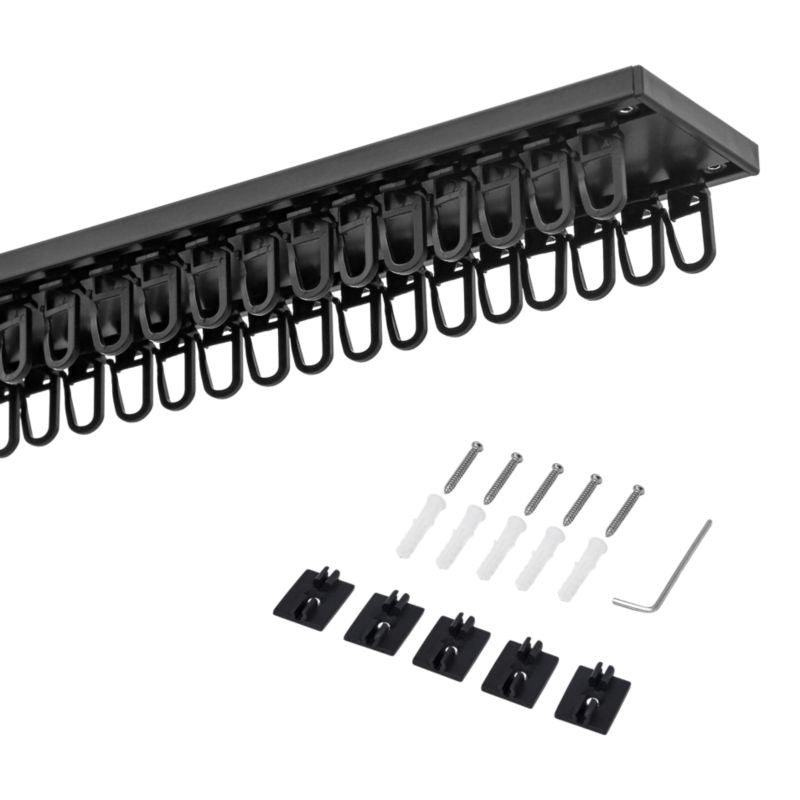 GoodHome Thira 2-spors loftskinne i mat-sort 160 cm