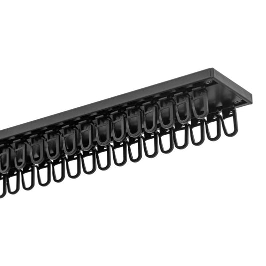 GoodHome Thira 2-spors loftskinne i mat-sort, 200 cm