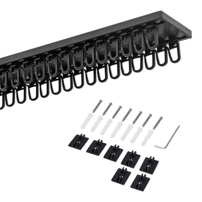 GoodHome Thira 2-spors loftskinne i mat-sort, 200 cm