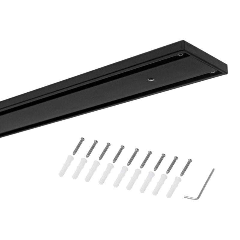 GoodHome Thira 2-spors loftskinne i sort, 250 cm