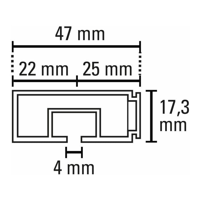 GK1 1-sporet hvid loftskinne 150 cm