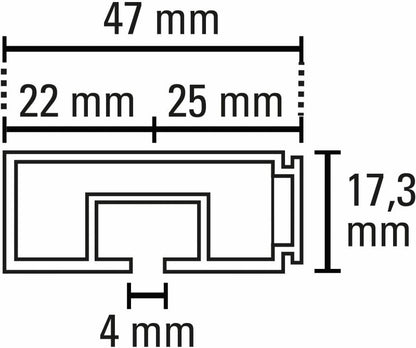GK1 1-spors loftskinne hvid 300 cm