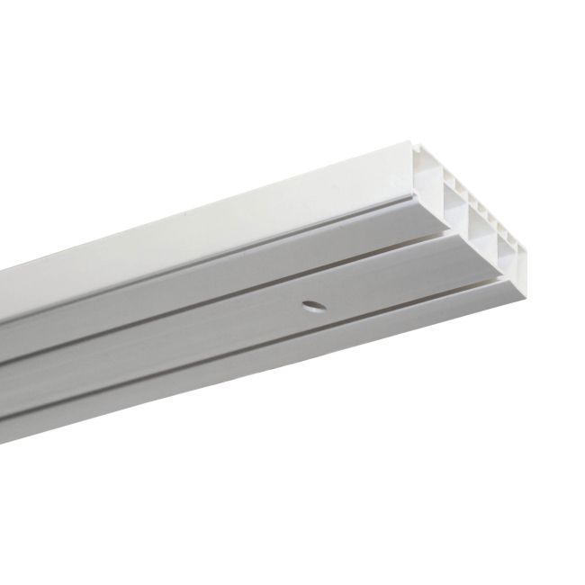 Hvid 2-sporet loftskinne GK2 180 cm