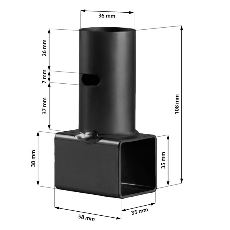 T-Samlestykke til Trampolin 15ft 457 cm Sort