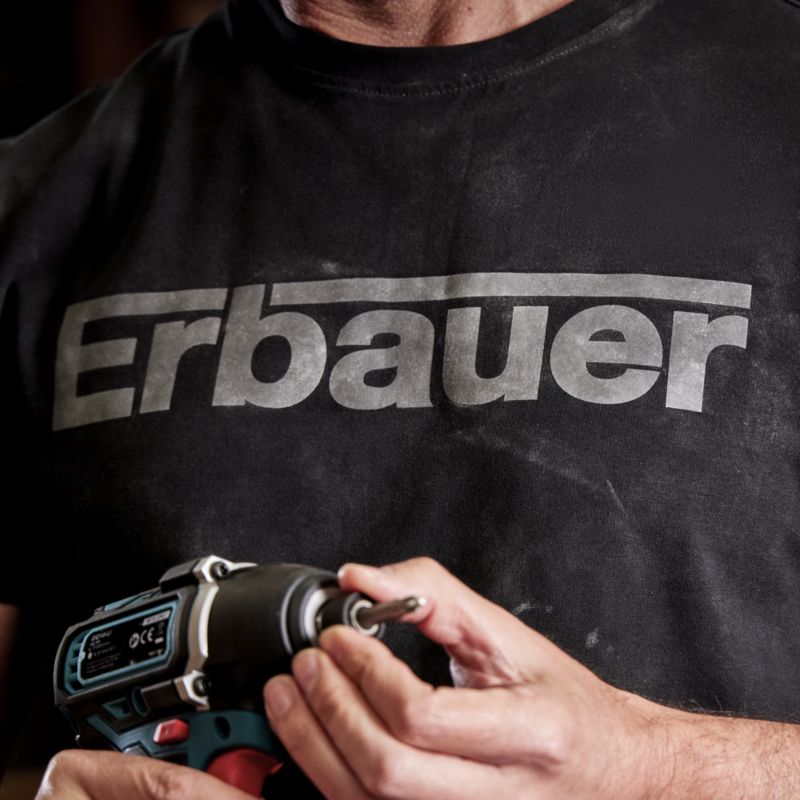 Erbauer sort t-shirt L