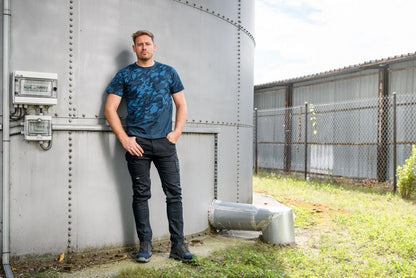 NEO TOOLS Camo Navy t-shirt S navyblå 1 stk.