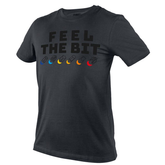 NEO TOOLS Feel the Bit XXL trykt t-shirt grå 1 stk.