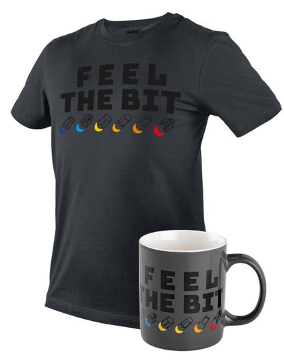 NEO TOOLS Feel the Bit XXL trykt t-shirt grå 1 stk.