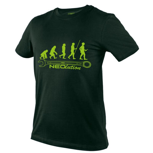 NEO TOOLS NEOlution t-shirt med tryk XL mørkegrøn 1 stk.