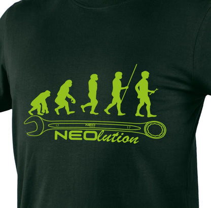 NEO TOOLS NEOlution t-shirt med tryk XL mørkegrøn 1 stk.
