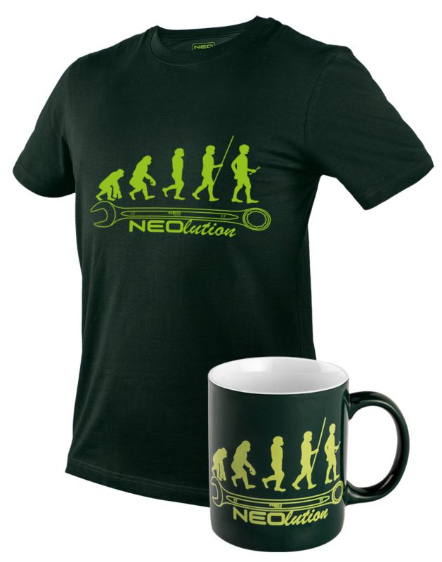 NEO TOOLS NEOlution t-shirt med tryk XXL mørkegrøn 1 stk.