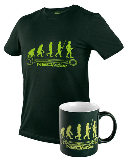 NEO TOOLS NEOlution t-shirt med tryk XXL mørkegrøn 1 stk.