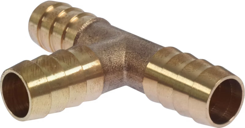 T-Styk til Slange 1/2" 13 mm Messing