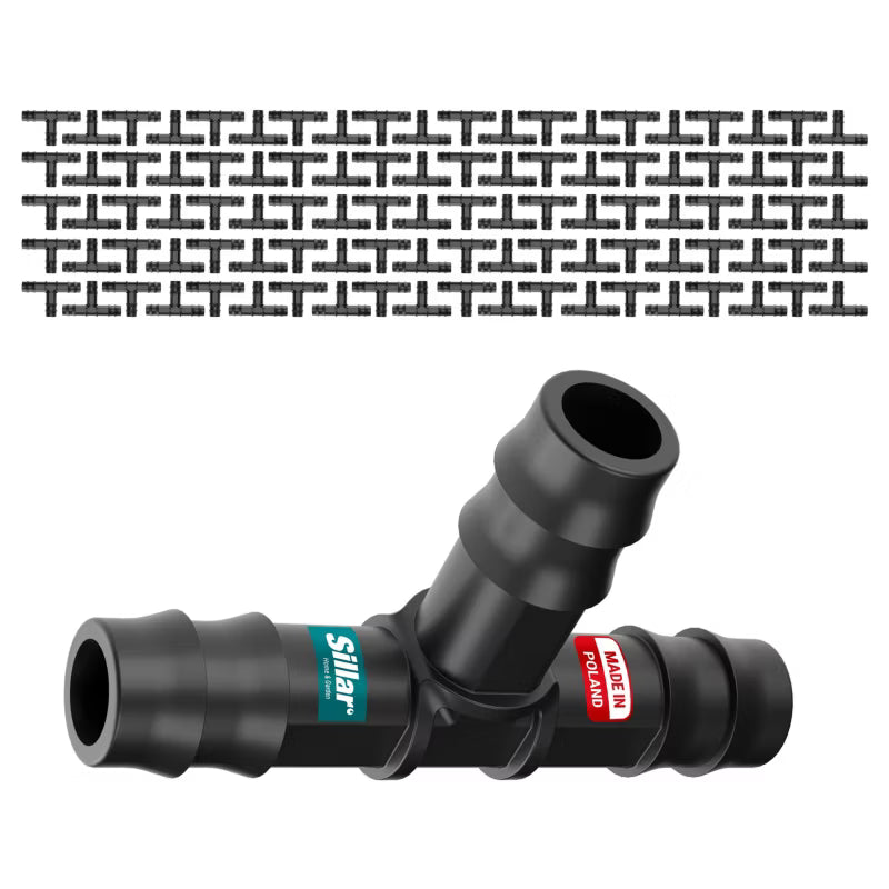 T-Stykke Til Drypslange 16 mm Sort 100 Stk.
